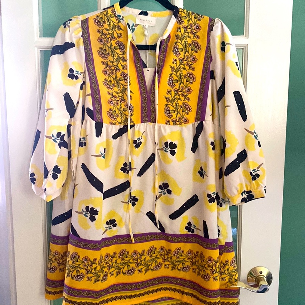 GORGEOUS Melloday Multi-Patterned Blouse, Small